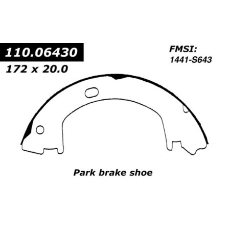 Centric Parts Centric Brake Shoes, 111.06430 111.06430